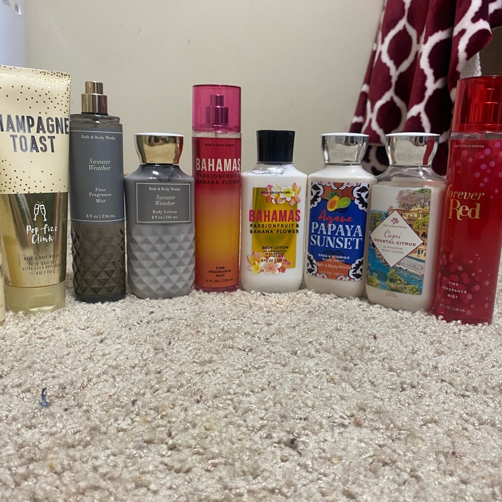 Bath and Body works sprays/lotions